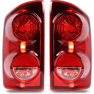 Tail Light Assembly Compatible With 2007 2008 2009 Dodge Ram 1500 2500 3500 Driver and Passenger Side Taillight Replace 55277303AC 5277302AC