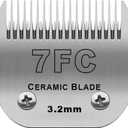 Detachable Pet Dog Clipper Blades, Compatible with Andis Size-7FC Cut Length 1/8"(3.2mm), Most Oster A5, Wahl KM Series Clippers,Made of Ceramic Blade & Stainless Steel Blade