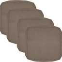 FLYMEI Patio Cushion Covers 24x22x4 Waterproof Outdoor Cushion Cover Replacement 4Packs Outdoor Seat Cushion Slipcover for Rattan Chair Sofa, Taupe