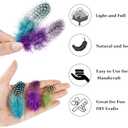 FeelfunFeather 240 pcs Colored Spotted Feathers 2-3inch Bulk Small Guinea Fowl Polka Dot Feather for DIY Crafts Clothing Hats Decoration