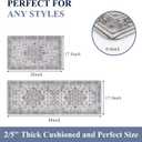 HEBE Anti Fatigue Kitchen Rugs Sets of 2, Non Slip Kitchen Mats for Floor, Waterproof Cushioned Comfort Standing Carpet for Kitchen Sink, Home Office, Laundry Room
