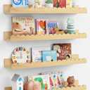 24 in Scalloped Wall Book Shelves for Kids Room, Nursery Floating Bookshelf, 24 x 4.7 Inch