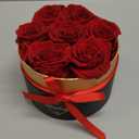 Forever Flowers Preserved Roses in a Box - 7 Preserved Flowers in a Box Last 2-3 Years, Rose Forever Birthday Flower Gifts for Women Her Wife Anniversary Mothers Rose Gift for Her