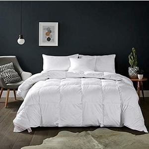 MAPLE DOWN Soft Queen Size Comforter Duvet Insert-Down Alternative Comforter Quilted with Corner Tabs-Lightweight Breathable Brushed Microfiber Machine Washable (White,90x90)