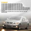Black Car Door Handle Compatible with 3 Series E90 E91 323i 325i 328i 330i 335i 2006-2012 Interior Pull Door Handle Set Replace Car Door Handle Assembly