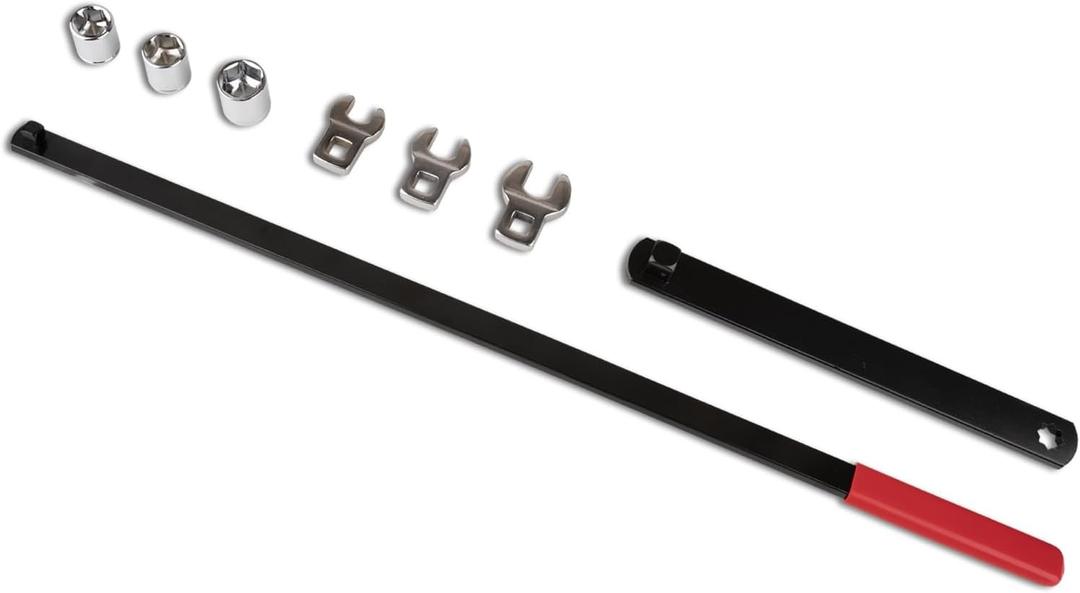 8PCS Serpentine Belt Tool Kit, Belt Tensioner Wrench Set 3/8" & 1/2" Drive for Automotive Engine Maintenance