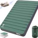 2 Person Full Size Camping Sleeping pad, 4" Ultra-Thick Memory Foam Camping Mat with Built-in Electric Pump, 9.5 R-Value Insulated Air Mattress Sleeping Pads for Car Travel