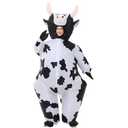 AOGOYO Inflatable Cow Costune Blow up Animal Costume Cow Suit for Cosplay Party Halloween Fancy Dress Parade Carnival Outfit Large