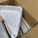 Orimade Rustproof 4 Tier Floor Standing Corner Shower Caddy Organizer, Plastic Metal Splicing Floor Corner Shelf Rack Storage Stands for Bathroom, Marble