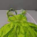 Kid Halloween Fairy Costume Set with Wings, Green Dress Floral Forest Suit, Girls Fantasy Dress Up 100