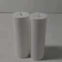 BRYZONT 4"x12" Large Outdoor Waterproof Red Flickering Flameless LED Battery Operated Pillar Candles without Remote & Timer, Pack of 2 for Party, Wedding, Patio, Porch & Christmas Decor