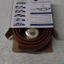 Floor Cord Cover 4FT, Walnut Wood Cord Hider Floor, Soft PVC Cord Protector Floor, Hide Extension Floor Wire Covers for Cords, Organizer Wires Floor Cable Cover, Cable Cavity: 0.47" (W) x 0.24" (H)