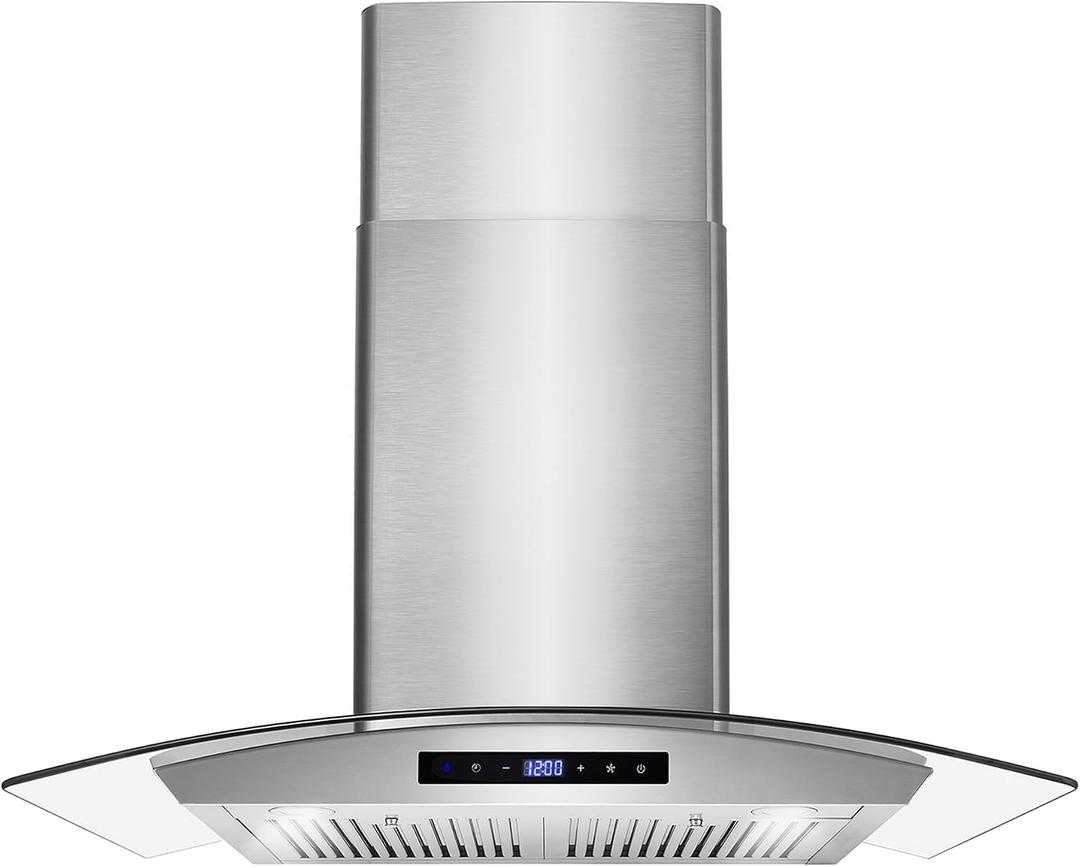 COSMO COS-668AS750 30 in. Vista Collection 380 CFM Ducted Wall Mount Range Hood, Touch Controls, LED Lights, Stainless Steel