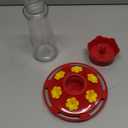 Hummingbird Feeder-16 Ounces6 Feeding Ports Glass Hummingbird feeders for Outdoors,Wide Mouth for Easy Filling/CleaningHanging for Garden Backyard Decor, Includes Ant Moat (Red)