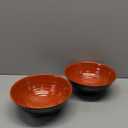 2 Ramen Bowls, 2 Pho set. Red Black Ramen Bowl Set. Unbreakable Melamine. Asian Japanese soup. . XL 37 oz. Noodles, Rice, Udon, Thai, Chinese, Korean, Wonton, Miso