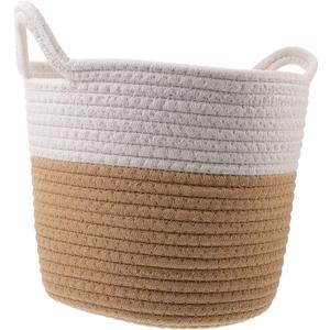Woven Storage Basket for Indoor Plants Laundry Hamper Rope Plant Holder Durable Decorative Organizer for Home Versatile Sundries Storage