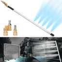 39" Upgraded Radiator Cleaning Wand with Two 1/4''Quick Coupler, Water and Air Dual-Use 4500 PSI Pressure Washer Tool Set for Car,Truck and Other Vehicles