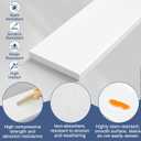 5" x 60" Super White Engineered Marble Threshold, Rigid Shower Curb & Vanity Backsplash for Tile Transitions, Window Sill, Fixed Size Easy to Cut