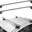 47.3" Universal Car Roof Rack, Adjustable Aluminum Roof Rack Cross Bars with 165LBS Loading Capacity for Most Vehicle Without Roof Side Rail