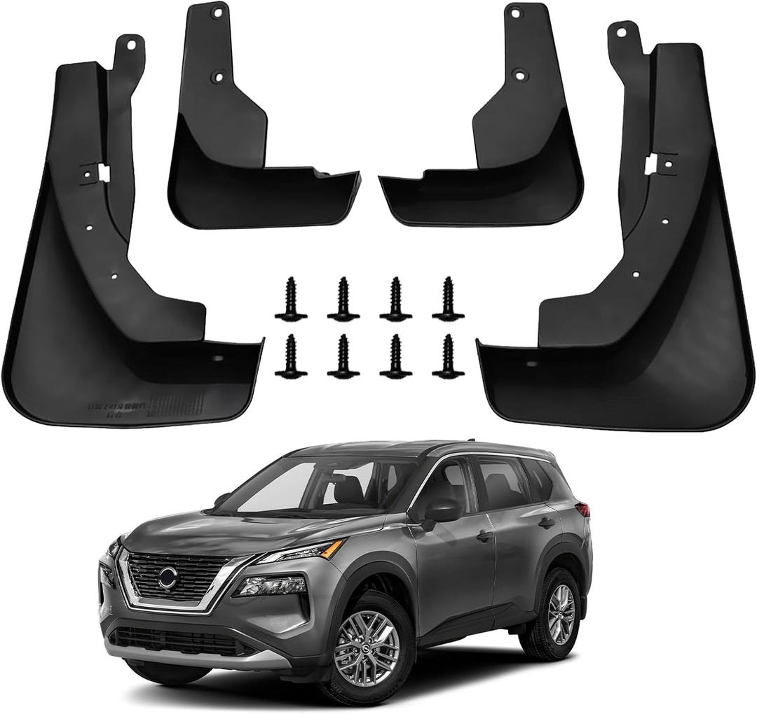 Mud Flaps for Nissan Rogue 2021-2025 Mud Guards Splash Guards Tire Protector Mudguard Accessories Front & Rear 4pcs Set 2022 2023 2024