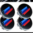4PCS M 3 Color Wheel Center caps with Same Logo tire Valve caps Cover Original Vehicle Replacement 2.7in/68mm Center Wheel hub Rim Cover