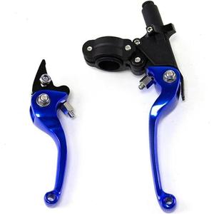 1 Pair Universal Motorcycle Clutch Brake Handle Drum Lever For ASV CRF YZF XR CQR Off-road Vehicle Handlebar Clutch Bull Horn(Blue)