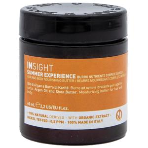 Insight Nourishing Hair and Body Butter Antioxidant Summer Experience with Organic Argan Oil & Shea Butter for Deep Moisture & Restoration 2.2 Fl. Oz. / 65 mL