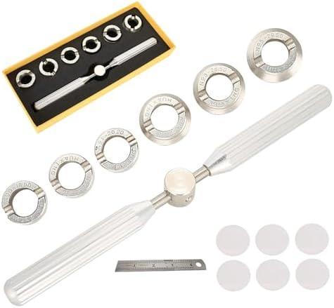 Watch Repair Tool,5537 Watch Case Opener,Watch Back Remover Tool for Rolex & Tudor Watch Repair Tool Kit with 4 Dies （18.5-29.5mm）