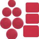 Replacement Lids for Pyrex Glass Food Storage Containers Rectangular (1) 1-Cup (2) 2-Cup (2) 4-Cup (1) 7-Cup (2) 3-Cup (1) 6-Cup Round Rectangle (Red)