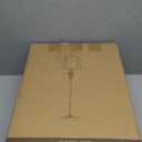 Vintage Farmhouse Floor Lamp with Nightlight, 65" Tall Standing Lamp with White Linen Fabric Shade, Antique Gold Finish, Elegant Reading Corner Light for Living Room, Bedroom, Office (Bulb Included)