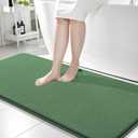 OLANLY Thick Memory Foam Bathroom Runner Rugs 59x24, Extra Soft Absorbent Long Bath Mats, Quick Dry, Non-Slip, Machine Washable Mats for Bathroom, Tub and Shower, Home Decor Accessories, Olive Green