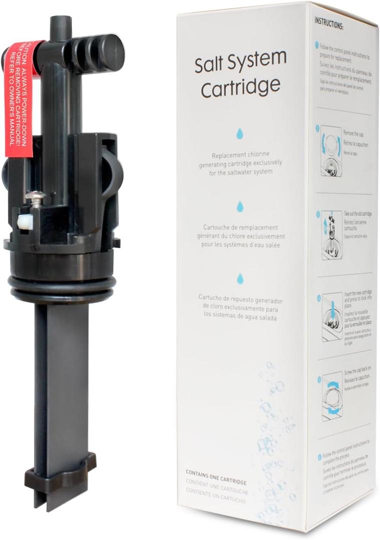 Salt System Cartridge,Hot Springs Salt Cartridge,Saltwater Sanitizer Cartridge for Hot Tubs,Salt System Cartridge Replacement for Spas,Hot Tubs,1 Pack Lasts Up Three to six Months.