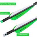 20 inch Crossbow Bolt Carbon Hunting Arrows with 100 Grain 2 Blade Mechanical Broadhead and 7.62mm Lighted Nocks