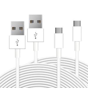 2 Pack 16.4ft/5M Power Extension Cable for Any USB-C Enabled Security Cameras or Devices(Phone, Switch Pro Controller, etc), USB A to C Extension Charging and Data Sync Cord