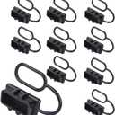 10Pcs Battery Quick Connector Dust Cover, 120A Power Connector Dust Soft Cover, Rubber Dust Water Resistant Connector Cap for 120A Plug Cover Style Connectors