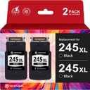 EaseFusion 245XL Ink Cartridges Replacement for Canon 245XL Black Ink Cartridges 245 XL PG-245 PG-245XL for Canon Pixma MX490 MX492 MG2522 TR4520 TS3322 TS202 MG2500 TS3122 TR4500 Printer Ink 245