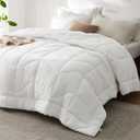 Bedsure Comforters Queen Size - Down Alternative Comforter for All Season, GentleSoft Prewashed Duvet with 4 Tabs, Lightweight & Warm Bedding - Machine Washable, White, Queen, 88x88 Inches