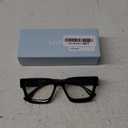 livho Oversized Blue Light Blocking Glasses for Woman - Rectangle Fashion Glasses for Computer, Chic Preppy Frame (All Black)