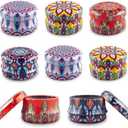 10Gram Lip Balm Containers, 12pcs Round Metal Salve Tins with Lids, Mini Candle Jars, Small Sample Containers for Balms, Salves, Cosmetic, Nail Polish, DIY Items set of 3