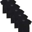 Amazon Essentials Boys' Cotton Jersey Crew Neck Undershirt, Pack of 5