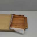 Extra Wide 26in Wooden Step Stool, Heavy Duty One Step Stool for Adults and Seniors, Holds Up to 550 lbs, Reinforced Cross Bar, Non-Skid Surface, Multipurpose Use for Kitchen, Bathroom, Bedroom (Warm Acacia)