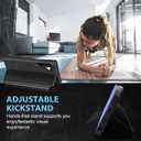 Galaxy A36 Flip Case for Samsung Galaxy A36 5G Case, Clear View Slim Fit Leather Cover for Samsung A36 Phone Case with Kickstand Rugged Heavy Duty Shockproof Bumper Shell (6.64 Inches, 2025) (Black)