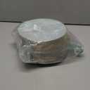 PLASTICPRO 30 Pack Disposable Plastic Plates Heavyweight Granite Look Elegant 7 inch Dinner Plates Green with Gold Rim