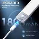 10inch Under Cabinet Lighting, 2 Pack Rechargeable Motion Sensor Light Indoor, 5 Levels Dimmable Magnetic Closet Lights, Wireless Under Counter Lights for Kitchen, Stairs (Warm White Light)