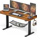 40x24 Electric Standing Desk with Cable Net, Rustic Brown
176 lbs Capacity, 28.3"-46.4" Height Range, 3-Piece Desktop, Quiet Motor Under 45dB, 2 Memory Presets, Hook & Cable Clips