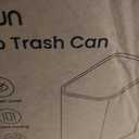 Cesun Small Bathroom Trash Can with Lid Soft Close, 5 Liter/1.3 Gallon Stainless Steel Garbage Can with Removable Inner Bucket, Step Pedal, Slim Waste Basket for Toilet, Office, Bedroom (White&Gold)