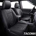 Tomatoman Tacoma Front Seat Covers Compatible with Toyota Tacoma 2005-2022 2023 2024 2025 2026 Trucks Access Crew Extended Double Cab TRD Sports SR V6 Heavy Duty Car Cushions(2 PCS Front/Black)