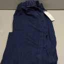 Soojun Mens Casual Loose Fit Elastic Waist Jeans Denim Pants (36W x 32L, Deep Blue)