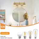 Gold Bathroom Vanity Lights - 3 Lights Crystal Bathroom Lighting Fixtures Over Mirror Modern Gold Crystal Wall Light