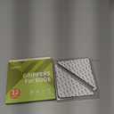 Rabenda 12 Pcs Rug Tape, Non Slip Rug Pads Grippers for Hardwood Floors and Tiles, Reusable Carpet Tape for Area Rugs, Double-Sided Adhesive Rug Stickers Keep Corners Flat (Black)